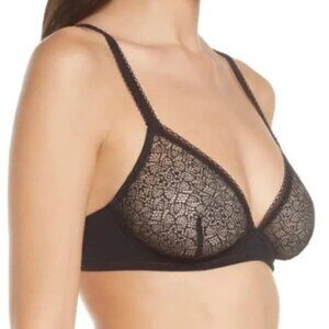 Madewell Black Lace Bralette XS Style MW522N